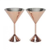 북유럽 톰딕슨 Tom Dixon Plum 마티니 글래스 160ml 2개 세트 Copper