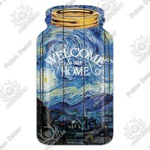 정원 꾸미기 마당 Putuo 장식 그림 로그인 메이슨 항아리 모양 나무 표지판 플라크 소박한 홈 농가 벽, 17 MJ0233_01 8.3x4.5inch