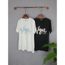 윤스토어 [무료배송!!] 여성 자수 보그 코튼 반팔 티셔츠
