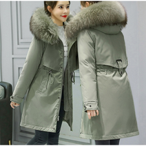 후드 인조 퍼 5color 미디엄 패딩 176