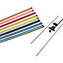 얼라이먼트스틱 스윙연습기 골프 자세교정 에이밍스틱, 120cm, 화이트