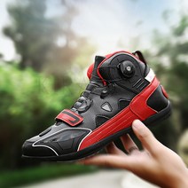 [kirahosi]4계절 남여공용 오토바이신발 바이크부츠, 블랙