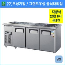 우성기업 업소용 반찬냉장고 문3칸 1800(WS-180RB(3D)), 올스텐 / 아날로그 / 기계실 우측