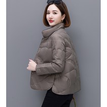 DFMEI 화이트 오리털 패딩 여숏 겨울한계패션 베이커리 슬림따뜻한 프리미엄 코트