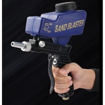 샌드블라스트 블러스트 브라스트 쇼트기 수동 샌딩기, 블루 샌드 블라스팅 건+3kg의 특수 샌드