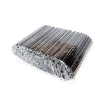 스트롱팩토리 개별포장 자바라빨대 검정 25cm 500개입, 1팩