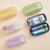 패브릭 커버 펜케이스 필통 필기구 수납 보관, 테무칸쿠팡 그레이