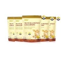 (뉴질랜드직배) 디엔젯 UMF10+ 마누카허니 마누카꿀 키즈 롤리팝 막대사탕 12개 5팩 DNZ UMF10+ Manuka Honey Lollpops 12 Lollpops