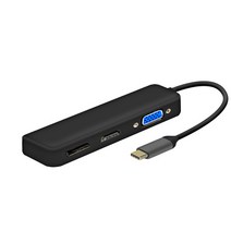 가이라 C타입 USB멀티허브 맥북허브 노트북 확장형 HDMI VGA RGB 출력 썬더볼트 도킹스테이션, 3IN1 멀티허브(DP지원)