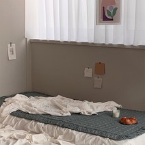 안단테아다지오 뱀부 향균 먼지없는 프릴 돌 흙침대 쇼파 패드 밀리방지 매트 - 그린