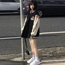 새 버전 코트와 재킷 여성 유니폼 가을 탑스 스쿨 시즌 옷 여성 봄과 가을 재킷 조수, XXL, 협력사, 검은색