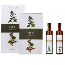 앤오일 NO.1 참기름 300ml + 들기름 300ml 세트, 1세트