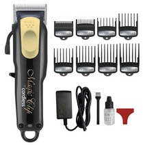 바리깡 오리지널 Wahl 8148 매직 클립 전문 헤어 클리퍼 남성용 전기 무선 트리머 이발사 커팅 머신, 01 8148-black_02 Eu 플러그