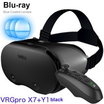 VRGPRO X7 3D VR 헤드셋 가상 현실 안경 헬멧 스마트폰용 전화 렌즈 컨트롤러 헤드폰 5 ~ 7 인치, 01 with gamepad1