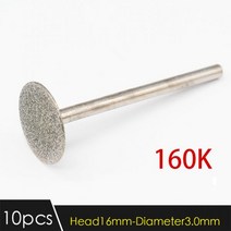 10개 직경 2.5mm 3.0mm 그라인딩 헤드 조각 옥 연마 보석 머리, 10PCS 160K 3.0mm