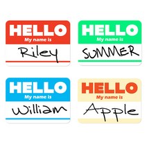 빅 네임스티커(50장) Hello my name is 네임라벨 포장 꾸미기, 레드
