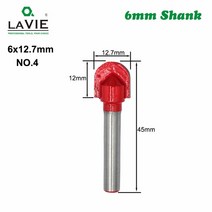 멀티 셋톱박스 6mm 생크 라우터 비트 스트레이트 T 비트 V 플러시 트리밍 청소 라운드 코너 코브 박스 비, 04 NO.4