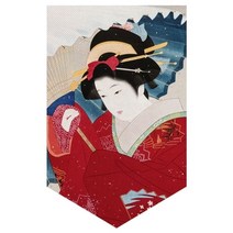 암막커튼 작은창 커튼 가림막 커튼 커튼봉 창문 커튼 일본 짧은 문 럭키 고양이 페넌트 주방 파티션 하프 거실 어린이 방 장식 교수형