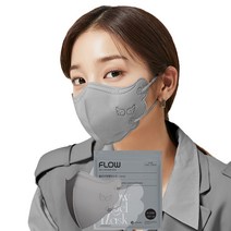 플로우 KF94 천사 새부리형 마스크 ML 중대형, 25매, 그레이