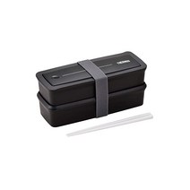 써모스 도시락 2단 프레쉬 런치박스 980ml 블랙 DJS980W BK, 1개