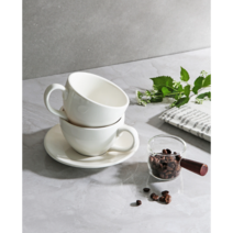 시라쿠스 뉴욕 크림 카페라떼잔 커피잔 세트 홈카페 카푸치노 에스프레소, 카페라떼잔 세트 (320ml)