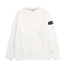 (국내매장판) 내셔널지오그래픽 스탠다드 벨룩스 세미 오버핏 맨투맨 화이트