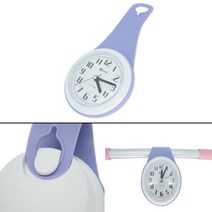 퍼플 거울 흡착식 욕실 방수 시계 걸이형 목욕탕시계 사우나 유리, 기본