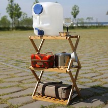 LF 캠핑 인디감성 3단 폴더블 우드 쉘프[전용가방 포함] 낫브랜드 캠핑 조리대 보조 정리대 캠핑3단선반 수납장 쉘프 북유럽풍 캠핑 쉘프, 우드쉘프+전용가방