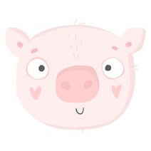 천아트 의류 열전사지 핑크하트돼지(F196) 티셔츠 전사지 스티커 제작