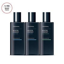 Mediheal 남성 아쿠아 퍼펙트 7in1 멘톡스 토탈스킨케어세트, 거친피부 7가지 복합성분으로 토탈케어, 토너 170ml X 2 + 에멀젼 170ml
