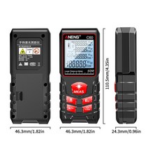 골프거리측정기 레이저 거리 측정 음성안내 랜딩포인트 기 기 적외선 고정밀 게이지 디지털, 검은색, 80m