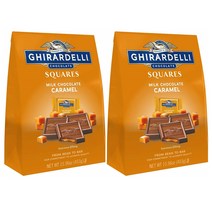 Ghirardelli Squares Caramel Milk Chocolate 미국 기라델리 스퀘어 카라멜 필링 밀크초콜릿 453g 2팩