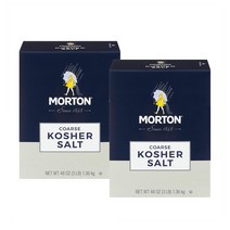 몰튼 코셔 소금 무 요오드 굵은 솔트 MORTON Kosher Salt 1.36kg 2개, 1개
