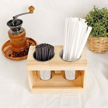 카페 우드 스트로우디스펜서2홀 포크나이프디스펜서 모던디자인 깔끔한관리