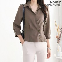 모리스커밍홈 랩스타일 자켓형 7부소매 블라우스 M2208BL220C