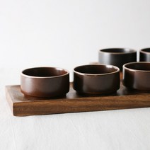 STNY_다옴 우드 직각 소스볼 5p 세트 기 볼 종지 미니볼 그릇, this☆브라운
