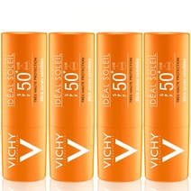 Vichy Laboratoires 비쉬 민감성 피부용 SPF50 선크림 자외선 차단 스틱 선스틱 9g, 4개