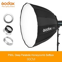 Godox-휴대용 P90L 90CM 딥 파라볼릭 소프트 박스 보웬스 프로포토 엘린크롬 마운트 스튜디오 플래시 스피드 라이트 리플렉터 소프트박스, for Bowens Mount