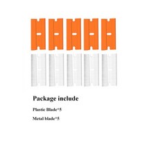 고주파실링기 면도날 스크레이퍼 유리 쿡탑 10 금속 및 플라스틱 블레이드 자동차 데칼 스티커 리무버 라벨 접착제 Caulk, [03] 10pcs blades