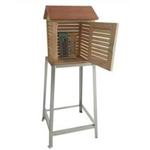 기상관찰상자 기온측정 온도 습도 관측 목재 계측기, 셔터 박스 + 철제 프레임