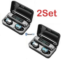 블루투스 이어버드 무선 이어폰 IPX7 아이폰 삼성 안드로이드용 방수, 2 Set