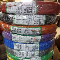 테프론전선(FEP) AWG12 3.5SQ(mm²) 100M 1롤/300V 200℃ 케이블, 색상선택, BK(검정)