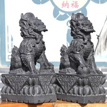 석재상 석공예 해태 해치상 기념석 석해태 비휴상, 높이 30 길이 17 폭 12 cm