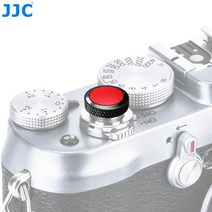 [JJC] 후지필름 X-T5 X100V X-E4 X-T30 카메라 디럭스 나사식 소프트버튼 셔터버튼, 디럭스- [블랙/레드]