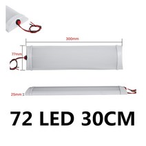 72/108 LED 12V 24V 자동차 인테리어 라이트 바 RV 캠핑카 보트 밴 트럭 트럭 캐 러 밴에 대 한 스위치 독, 02 72 LED 30CM_03 4pcs