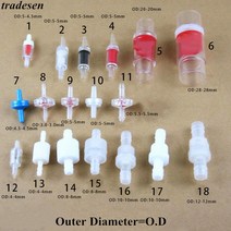 난방분배기 온수분배기 보일러분배기 바닥난방시공 1Pcs 4 / 6 8 12mm 플라스틱 편도 인라인 체크 밸브 가, 01 1pcs_08 9 (5x5mm)