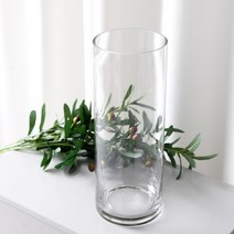 유리원통 대형화병 15x40cm 조화 화분 인테리어 FPOTFT