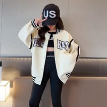여성야구점퍼 유니폼 자켓 외국 스타일 봄 가을 의류 특대 재킷
