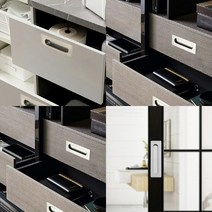 TWKL 실루엣 사각 매립형 손잡이 105X40MM 실버