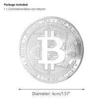 Bitcoin 화 열쇠 고리 수집가 구리 도 동전 Collectible 실제 기념 은, [06] Coin Bitcoin Silver